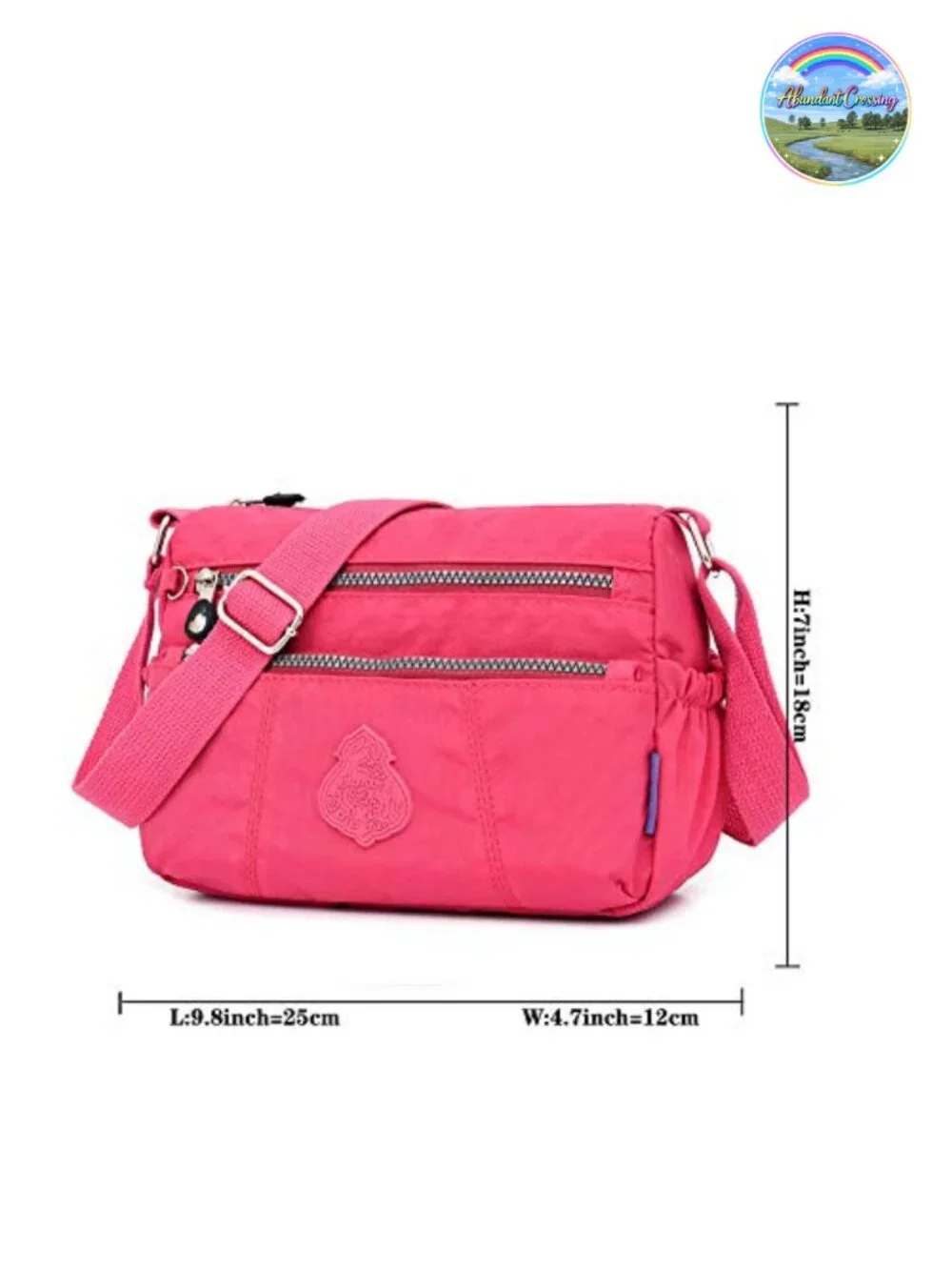 Waterproof Nylon Crossbody Shoulder Bag Lightweight Messenger Purse